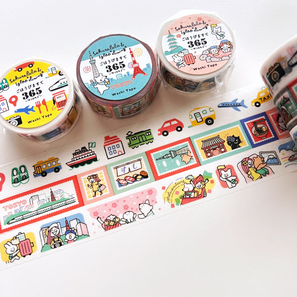 Sakuralala Gohobi Maste 365 Washi Tape: Adventure - Tokyo
