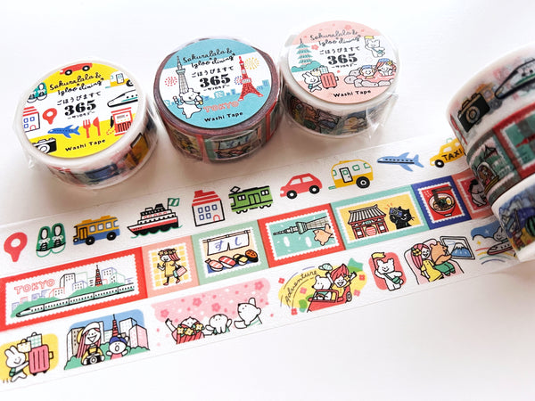 Sakuralala Gohobi Maste 365 Washi Tape: Adventure - Tokyo
