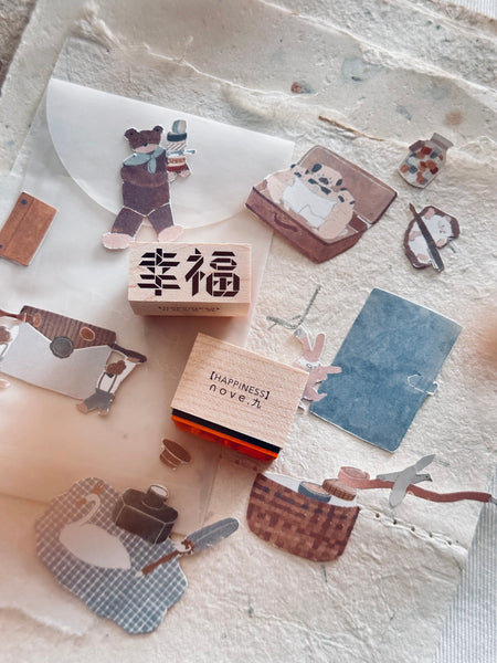 Tokyo LTD. Origami Words Rubber Stamp Series - Nove Production [5 variations]