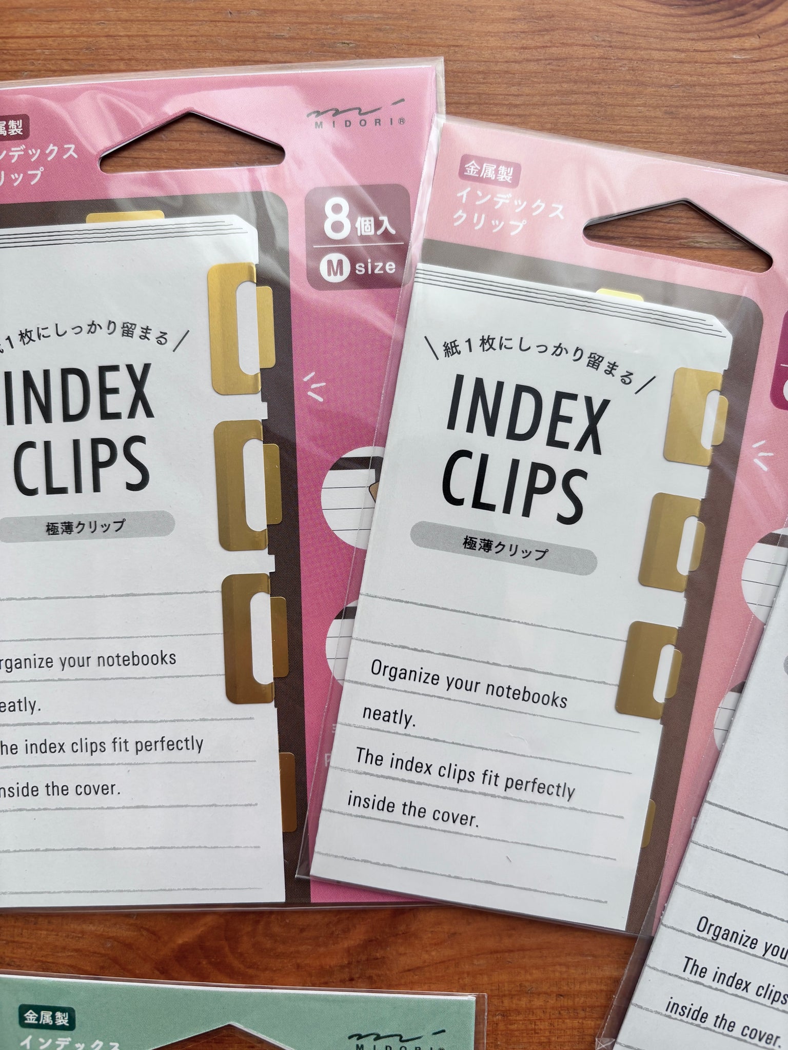 Midori Slim Index Clip - Brass (2 sizes)