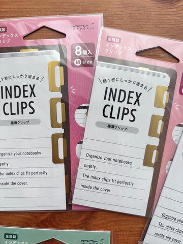 Midori Slim Index Clip - Brass (2 sizes)