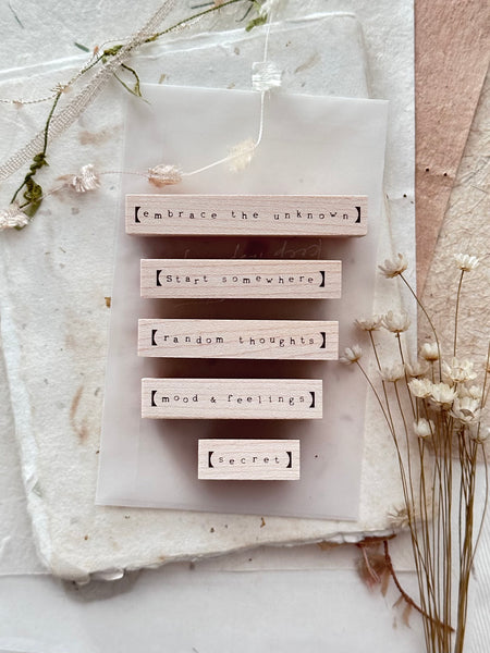 Tiny Things - Simple Words Rubber Stamp Series - Nove Production