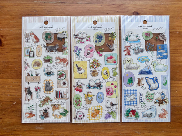 With Animals Sticker Series (6 Variations Available)
