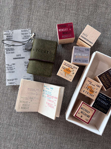 PensPapersPlanner Rubber Stamp - Days Set (8 Stamps)