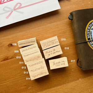 Journaling Rubber Stamps - The Stationery Selection Original Rubber Stamp