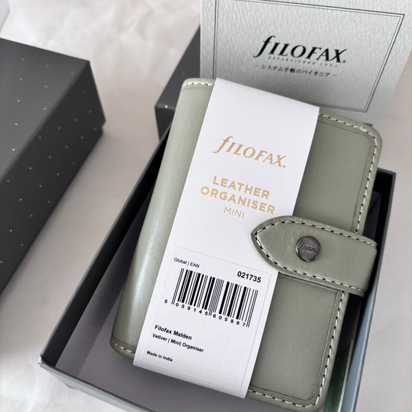 Filofax Malden Ring Planner Mini 5 size in Vetiver