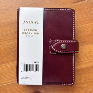 Filofax Malden Ring Planner (Mini) 6/ Pocket size in Burgundy