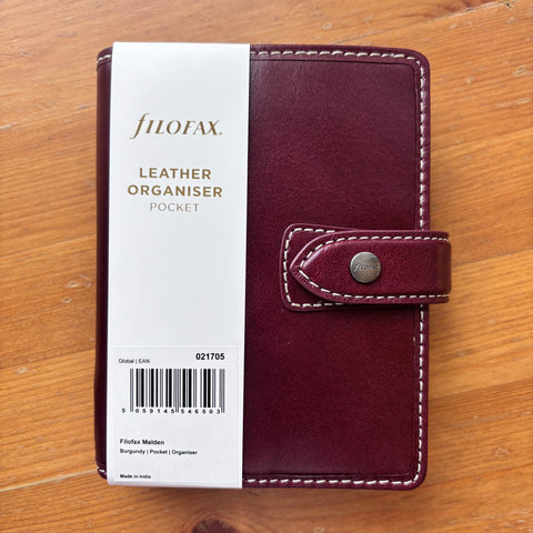 Filofax Malden Ring Planner (Mini) 6/ Pocket size in Burgundy