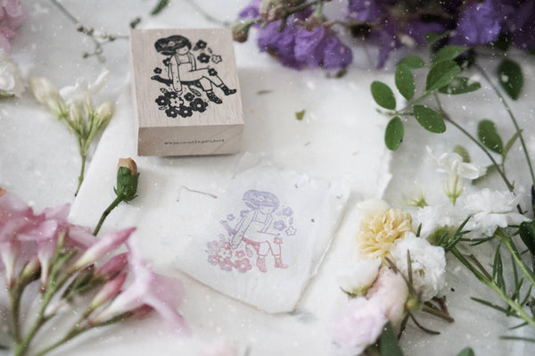 Black Milk Project Rubber Stamp - Bloom Series - Miss Bailey BMP157