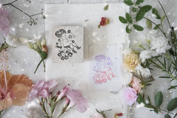 Black Milk Project Rubber Stamp - Bloom Series - Miss Bailey BMP157