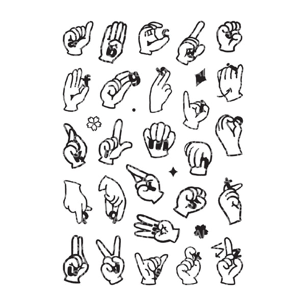 Office Hana x Sakuralala - International Sign | Clear Stamp Set