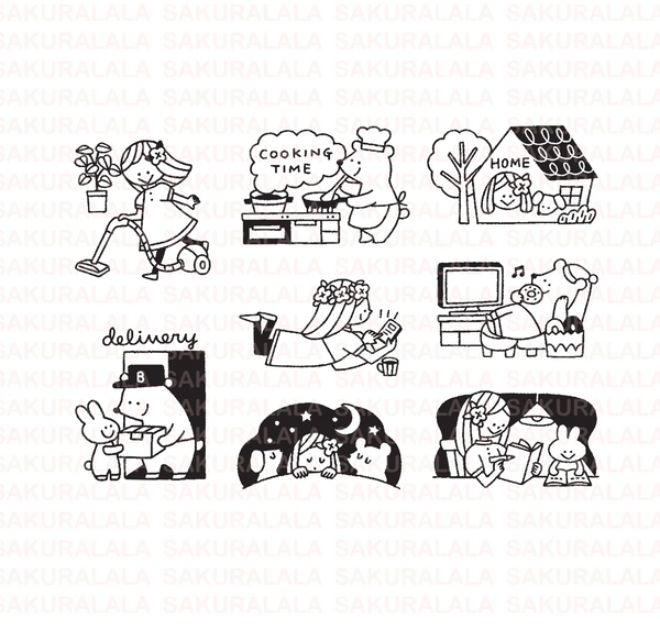 Sakuralala - 365 : My Day | Clear Stamp Set Day By Day Series