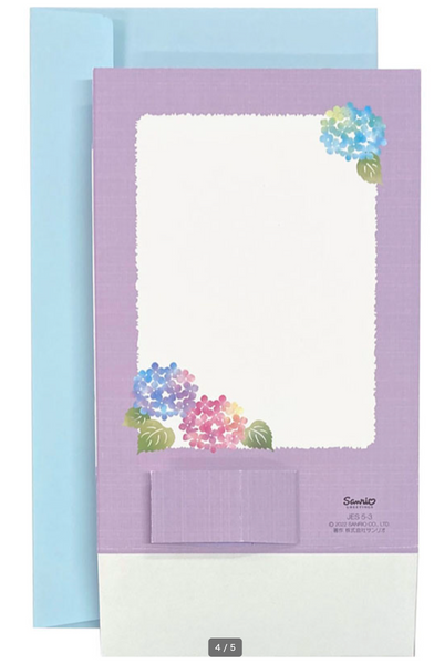 Sanrio Pop-Up Greeting Card - Ajisai Hydrangea Laser Cut