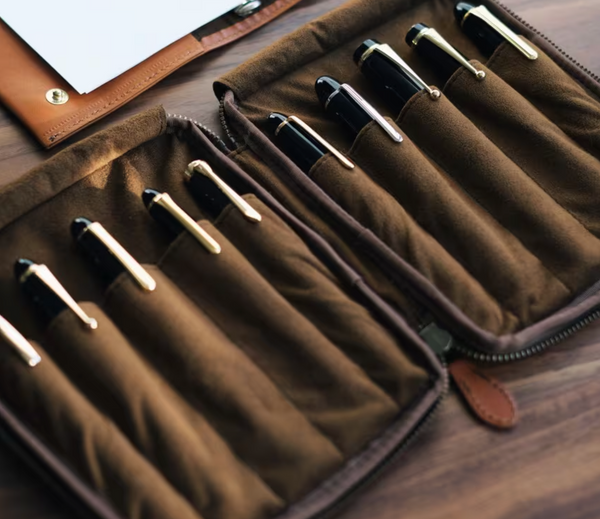 10 Pens Leather Zip Pen Case by &Liebe Made in Japan Tochigi Leather