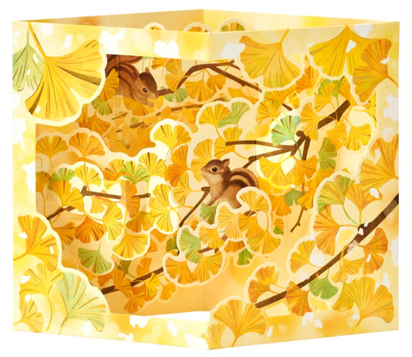 Sanrio Pop-Up Greeting Card - Ginko Frame and Squirrel