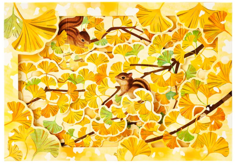 Sanrio Pop-Up Greeting Card - Ginko Frame and Squirrel