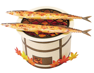 Sanrio Pop-Up Greeting Card - Grilled Fish
