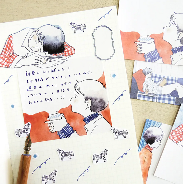 Sayuri Fujimaki- Square Memo Pad - Holiday Afternoon [Cozyca]