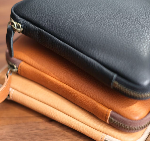 [Pebble Nume/Nubuck]  Stationery Pouch by &Liebe Made in Japan