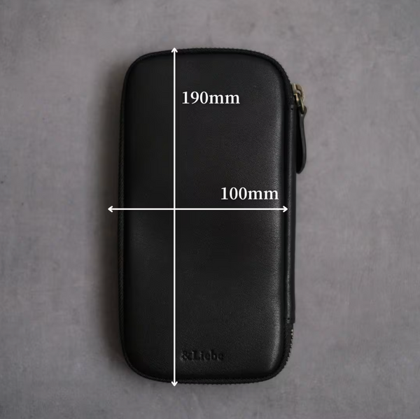 [Pebble Nume/Nubuck] Leather Zip Pen Case by &Liebe | Made in Japan