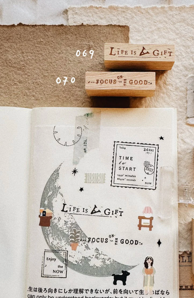 PensPapersPlanner Rubber Stamp - Life is a gift 069