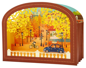 Sanrio Pop-Up Greeting Card - Autumn Town