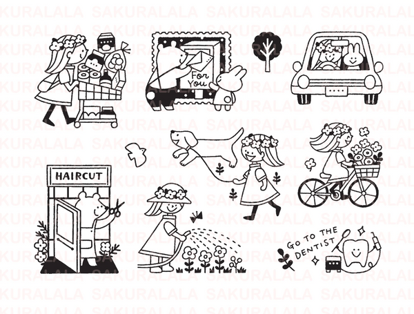 Sakuralala - 365 : My Day 2 | Clear Stamp Set Day By Day Series