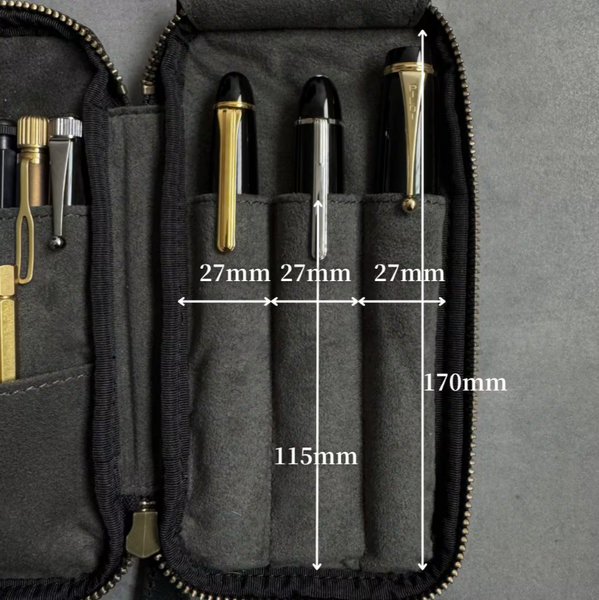 Leather Zip Pen Case by &Liebe Made in Japan Tochigi Leather