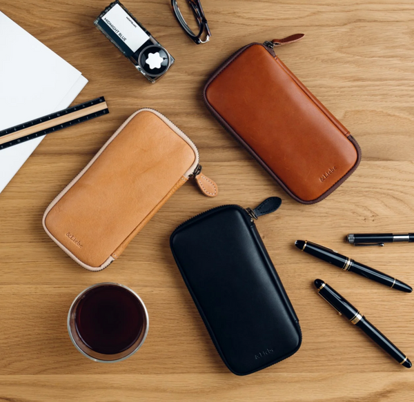 Leather Zip Pen Case by &Liebe Made in Japan Tochigi Leather