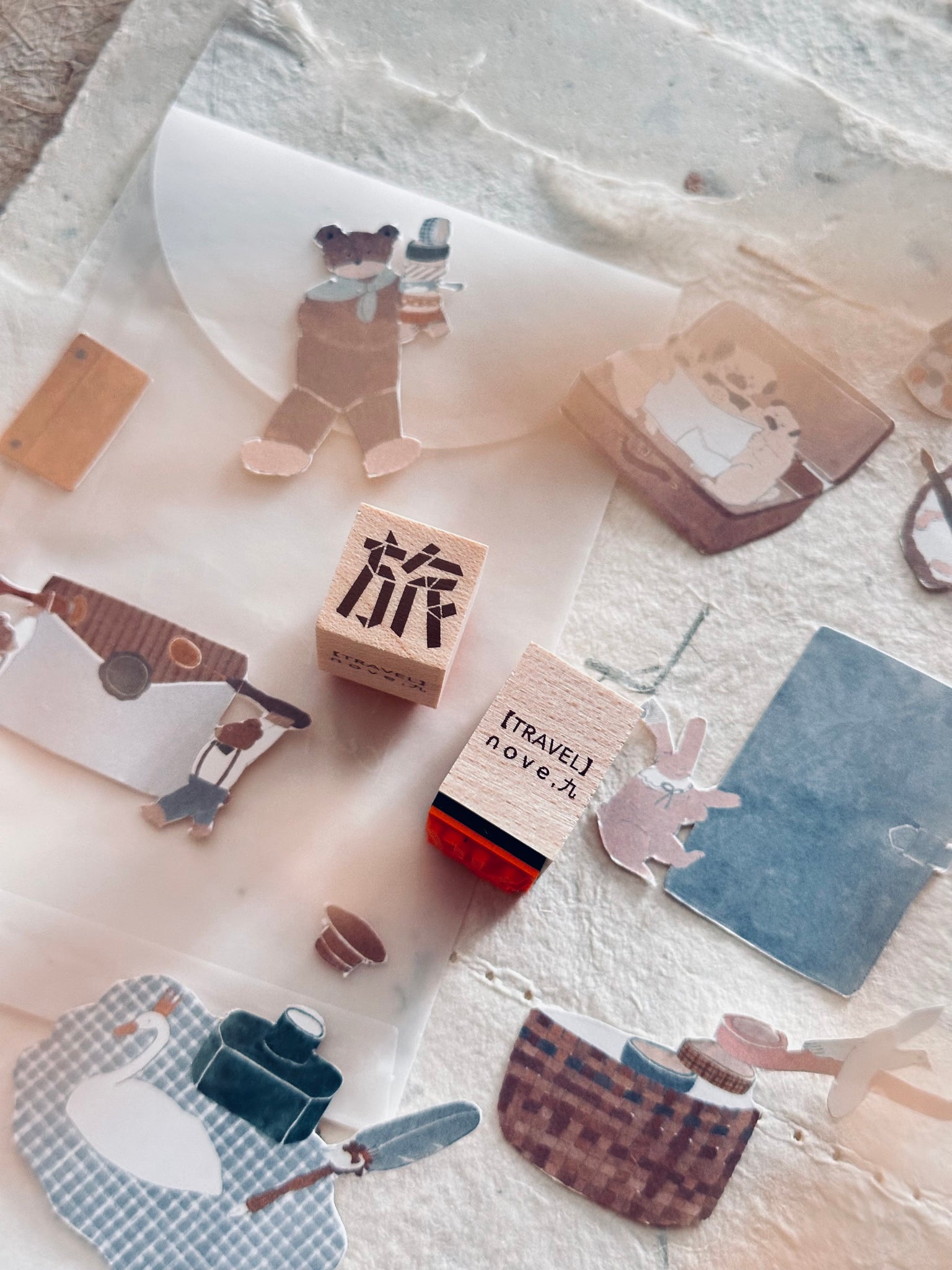 Tokyo LTD. Origami Words Rubber Stamp Series - Nove Production [5 variations]