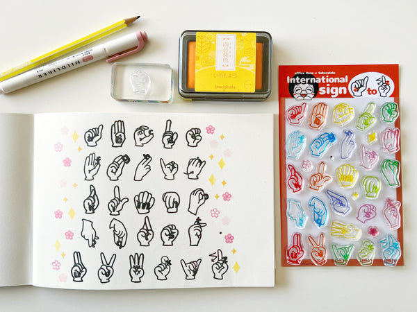 Office Hana x Sakuralala - International Sign | Clear Stamp Set