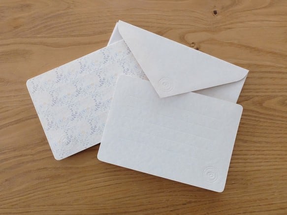 OEDA Letterpress Message Letter [ lien/blue×yellow]