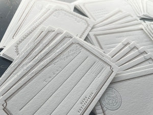 OEDA Letterpress - Assorted card box / mellow silver (12 kinds of cards x 6 cards, 72 cards in total)