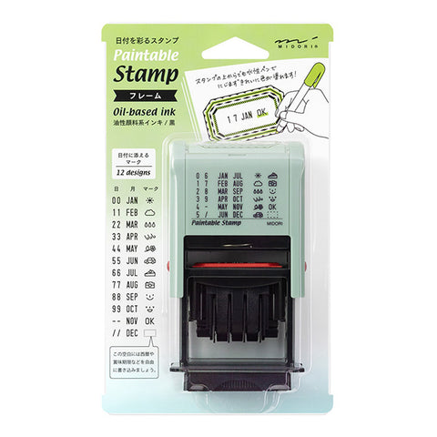 Midori Self Inking Rotating Date Stamp - Frame