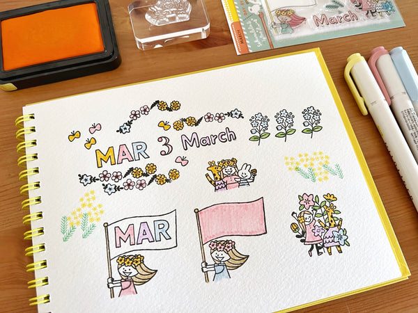 Sakuralala - 365 : March 2023 | Clear Stamp Set Day By Day Series
