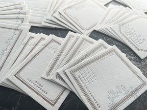 OEDA Letterpress - Assorted card box / mellow silver (12 kinds of cards x 6 cards, 72 cards in total)