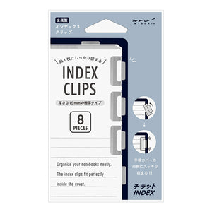 Midori Slim Index Clip - Silver