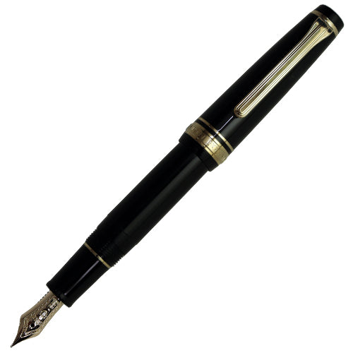 SAILOR Fountain Pen Professional Gear Slim Mini Gold Fountain Pen - Black - Medium Fine（11-1303-320）