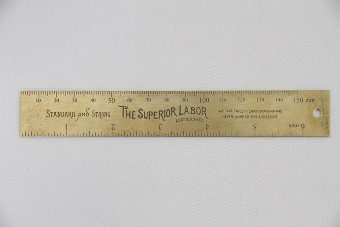 Superior Ruler The Superior Labor - 15cm brass ruler BG017 – The Stationery Selection