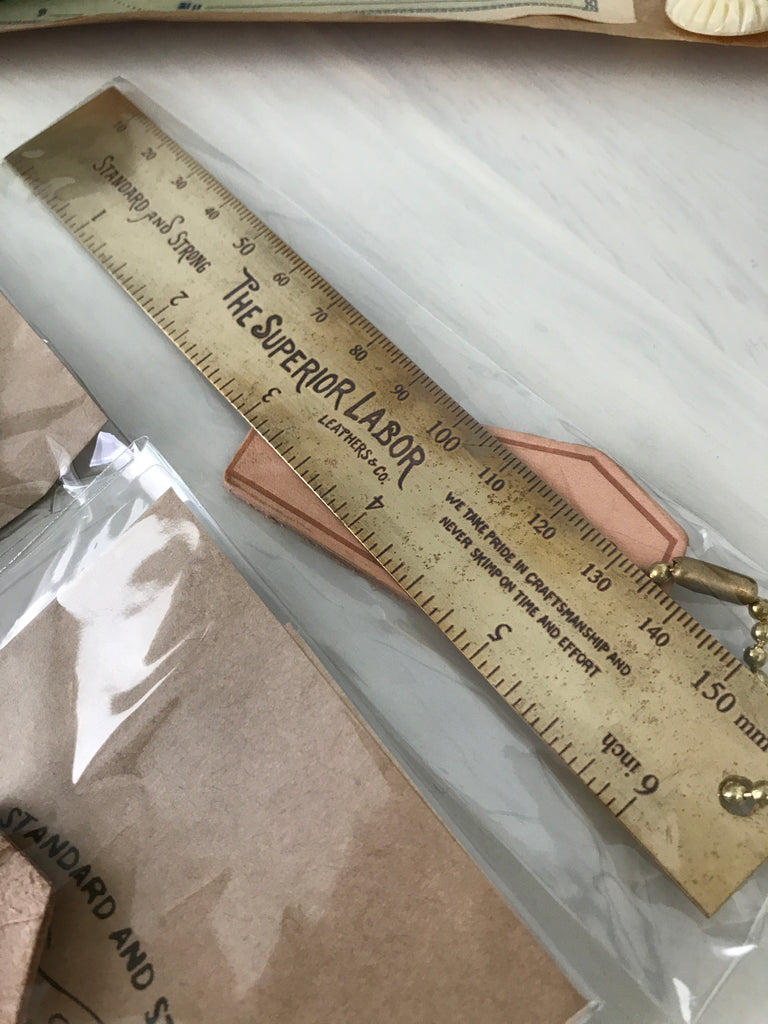 Superior Ruler The Superior Labor - 15cm brass ruler BG017 – The Stationery Selection