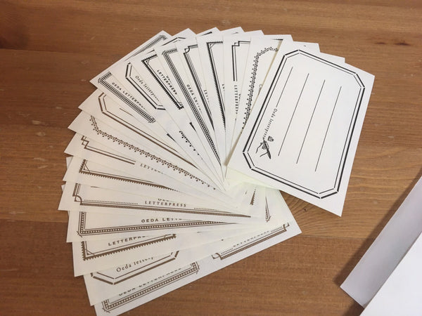 OEDA Original Letterpress Sticker Pack or Set（2 variants）