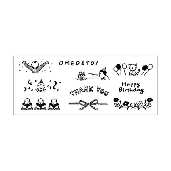 Nombre - Masuko Eri x mizushima JIZAI Date Stamp Sheet Children OIWAI [STJ-DS-IW-KD]