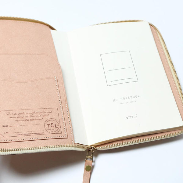 The Superior Labor - SL751 Recycled leather Zip Organizer for A5 Notebook